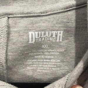 Duluth Trading sweatshirt.